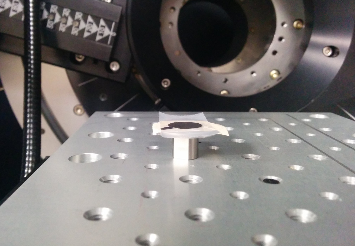 Mounting of sample on XRD stage